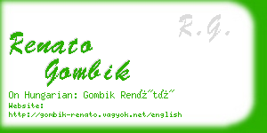 renato gombik business card